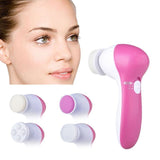 5 in 1 facial smoothing cleanser scrubbing skin care electric massager Brush